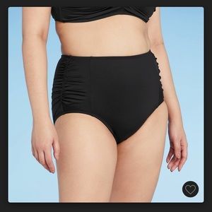 High Waisted Black Bikini Bottom, size Medium